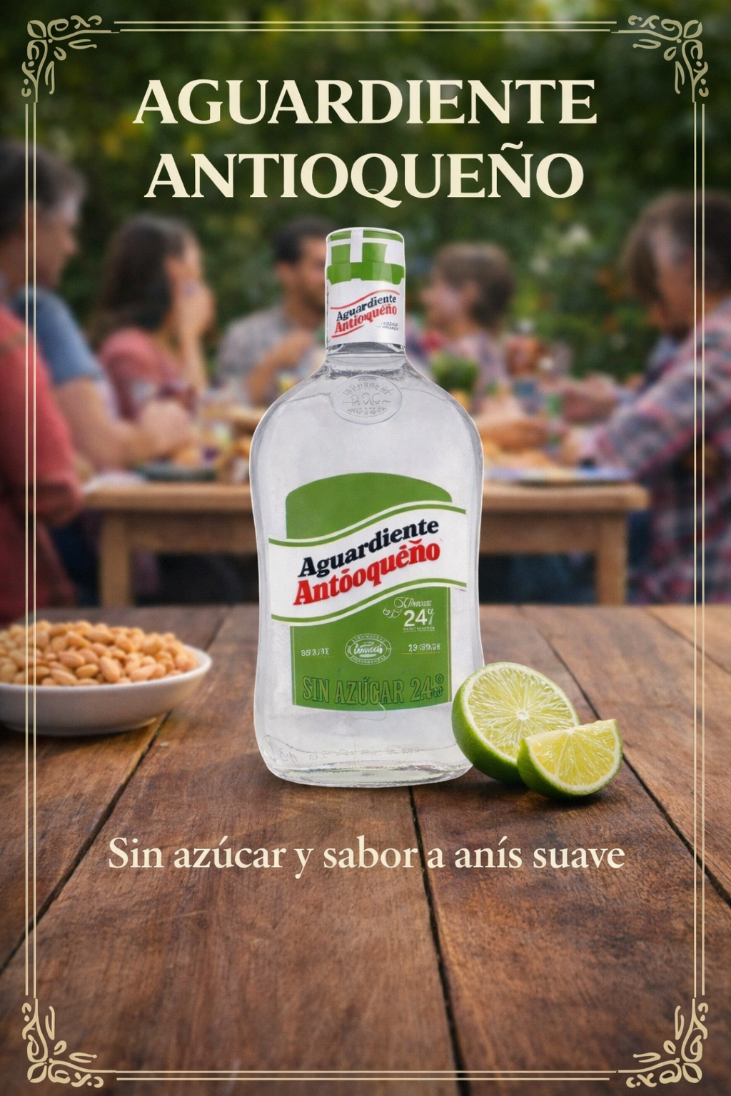 Aguardiente Antioqueño verde botella 750ml Al clima