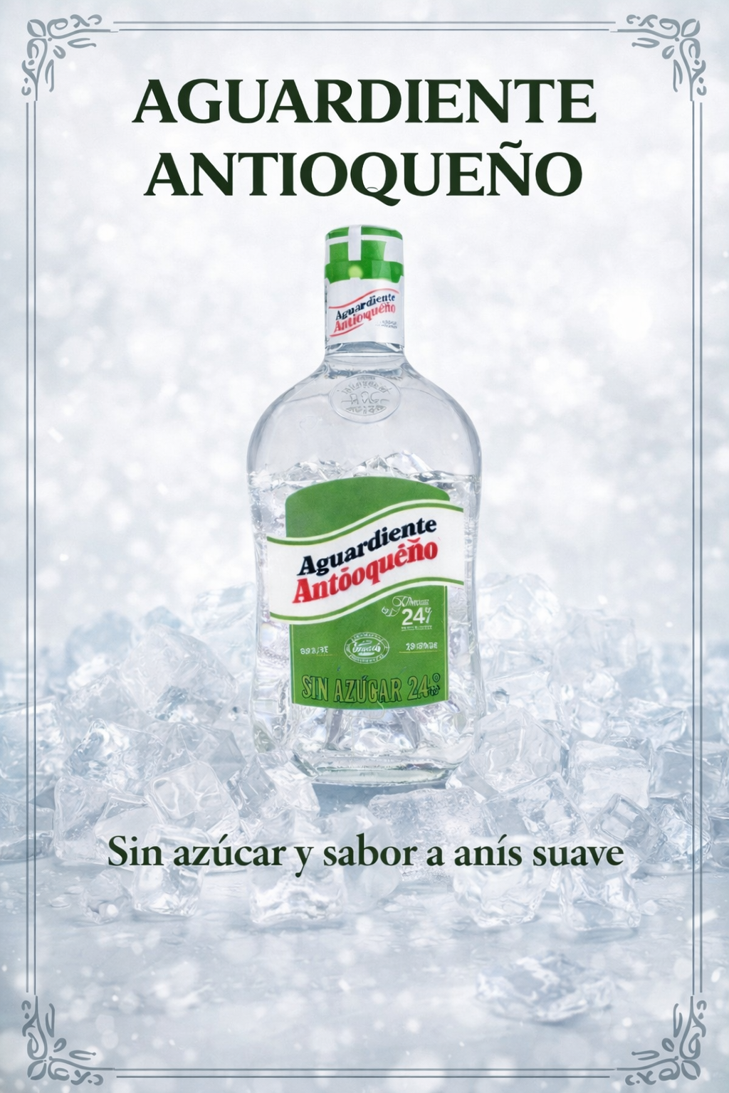 Aguardiente Antioqueño verde botella 750ml Fria