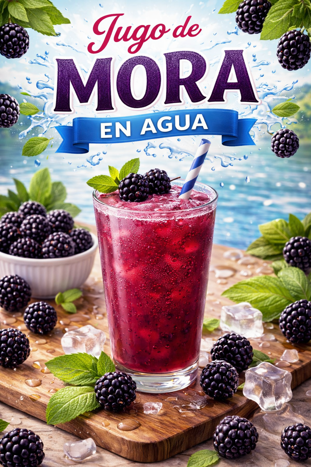 Jugo Mora en Agua