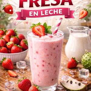 Jugo Fresa en Leche